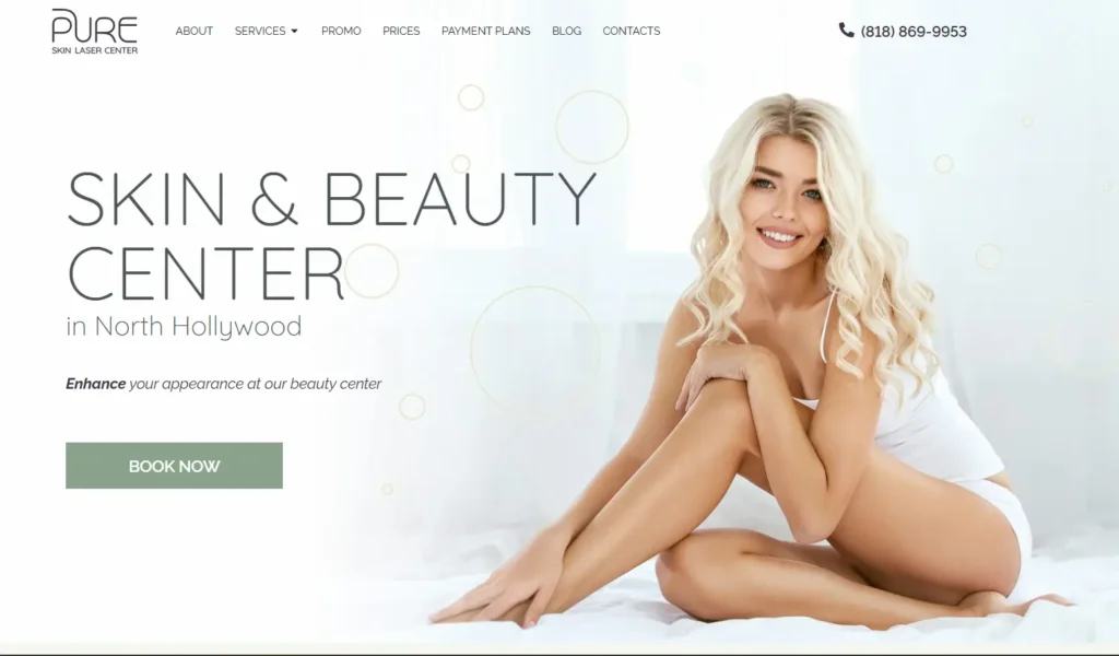 pure skin center banner