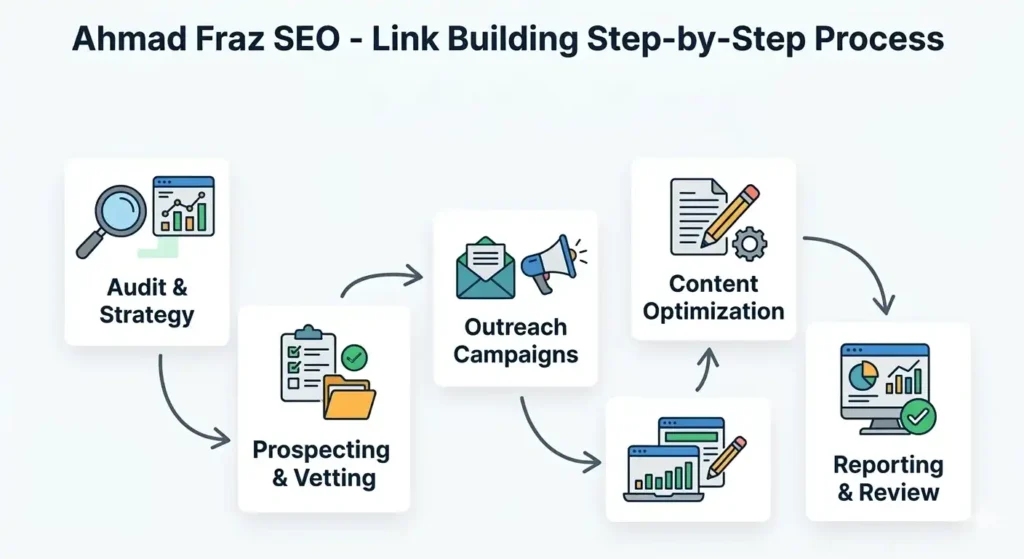 link building process - ahmad fraz seo