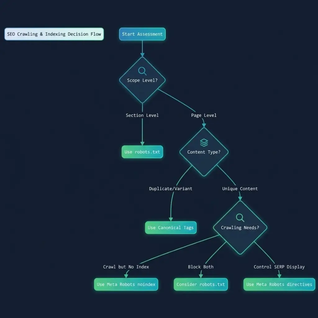 Methods to manage Managing non-indexable faceted parameter combinations - flow chart - ahmad fraz seo