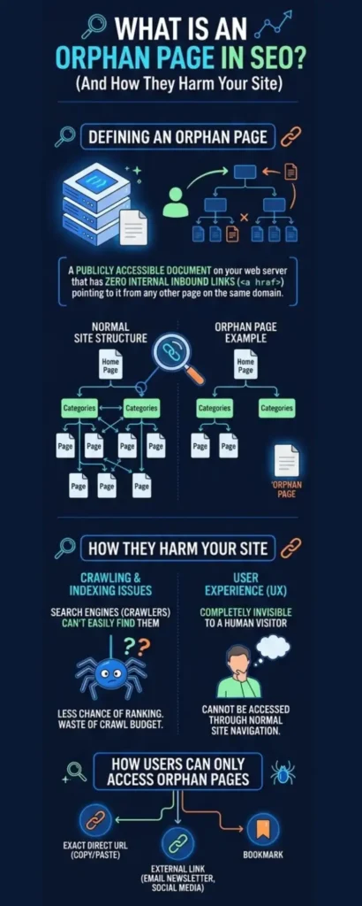 orphan page infographic - ahmad fraz seo