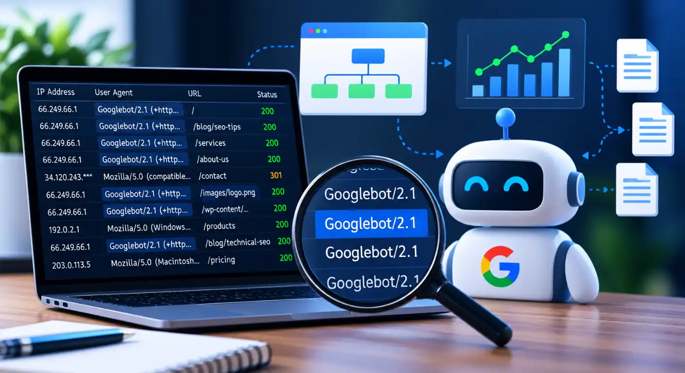 SEO Log File Analysis - blog featured image - ahmad fraz seo
